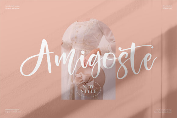 Amigoste Font: Elegant Script Handwritten Fonts for Small Business Branding