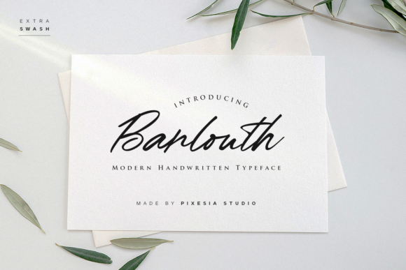 Barlouth Script Font for Elegant Handmade Designs