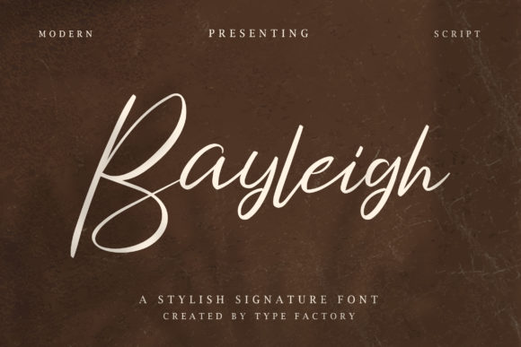 Bayleigh Script Font for Handmade & Printable Creators