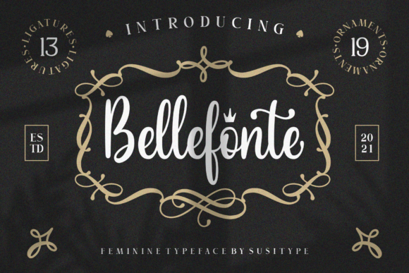 Bellefonte Script Font for Elegant Editorial Design