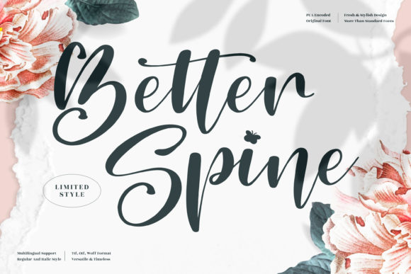 Better Spine: A Script Handwritten Font That Elevates Campaign Visuals
