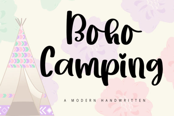 Boho Camping Script Font for Editorial Design