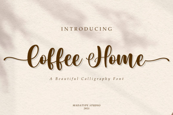 Coffee Home: Elegant Script Handwritten Font for Modern Design