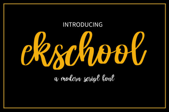 Ekschool Script Font for Elegant Brand Campaigns