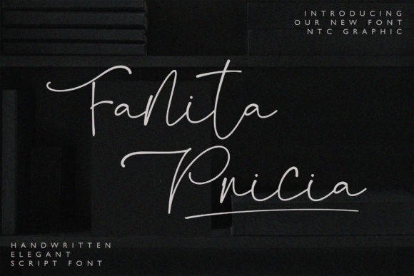 Fanita Pricia Script Font for Elegant Handmade Design