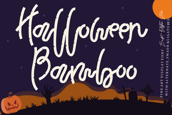 Halloween Bamboo Script Font for Handmade Creators