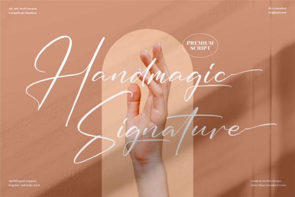 Handmagic Signature: A Delicate Script Font for Handmade Elegance