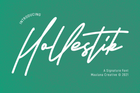 Hollestik Signature: A Casual Script Font for Editorial Warmth