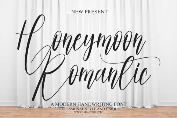 Honeymoon Romantic Font for Elegant Handmade Designs