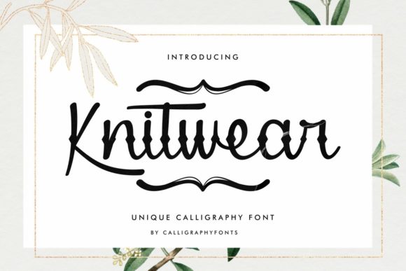 Knitwear Script Font for Handmade Labels & Printable Designs