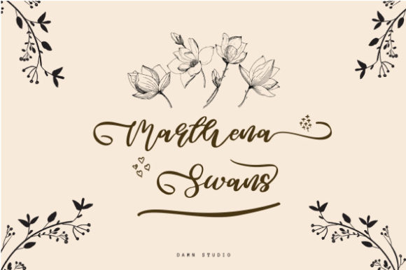 Marthena Swans Script Font for Elegant Handmade Designs