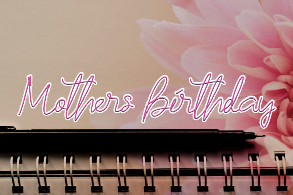 Mother Birthday Script Font for Handmade Branding