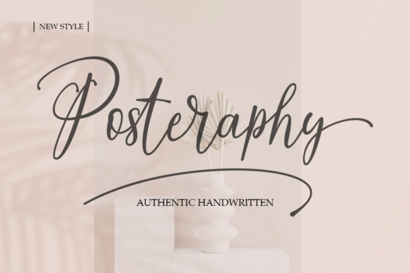 Posteraphy: A Delicate Script Font for Editorial Elegance