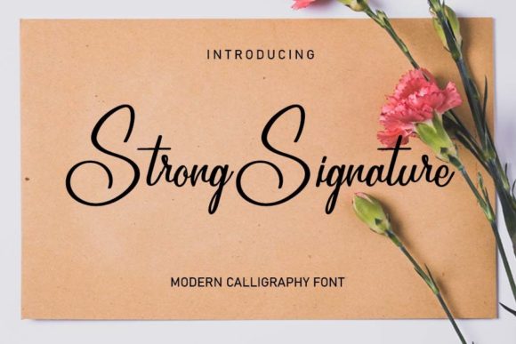 Strong Signature Font for Elegant Design
