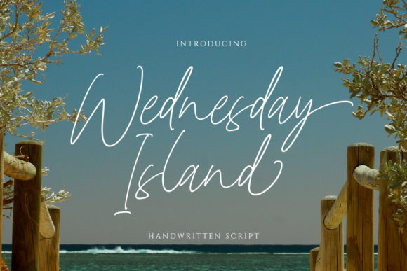 Wednesday Island Font: A Graceful Script Handwritten Typeface for Elegant Branding