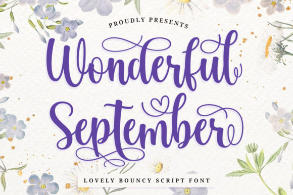 Wonderful September Script Font for Editorial Design